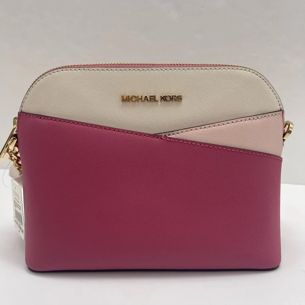 Michael Kors Jet Set Travel Medium Dome Crossbody XCROSS XBODY Bag  Rosewood NWT